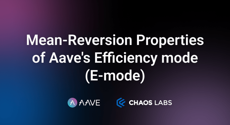 Mean-Reversion Properties of Aave's Efficiency mode (E-mode)