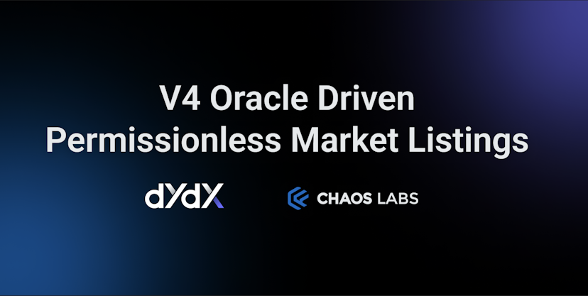 dYdX V4 Oracle Driven Permissionless Market Listings